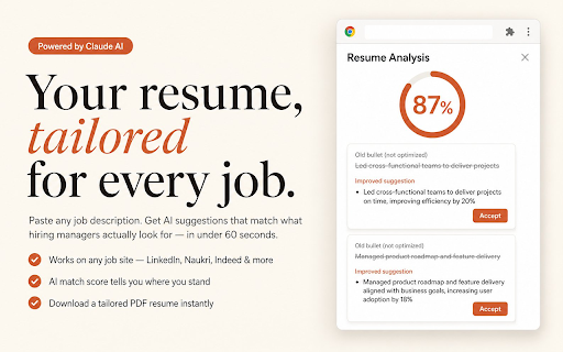 Taylor My Resume :: AI-powered resume tailoring for job applications