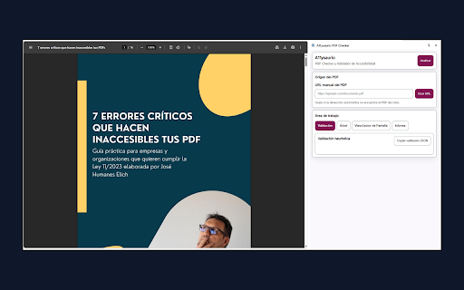 A11ysaurio PDF Checker :: Inspector y validador de accesibilidad para documentos PDF.