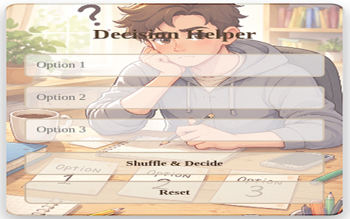 Decision Helper :: Helps you decide by shuffling between 3 choices