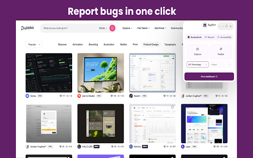 BugPort :: Capture bug reports with video, screenshots, logs, network metadata, and device information.