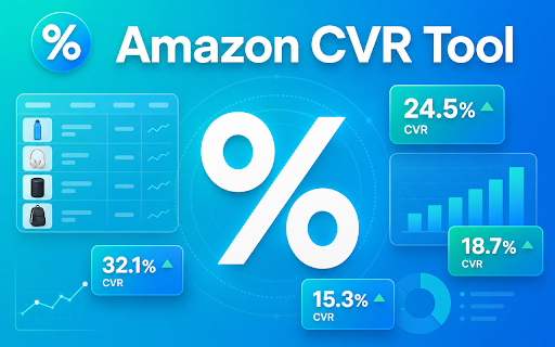 Amazon CVR Tool :: Automatically calculates and displays Conversion Rate (CVR) on Amazon Advertising tables with color-coded badges.