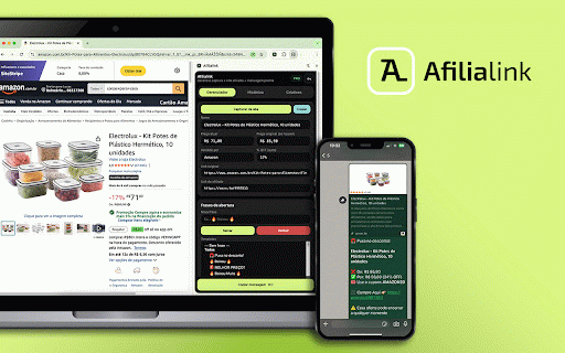 Afilialink — Mensagens de afiliado :: Captura dados do produto (Amazon, ML, Shopee) e gera mensagem com link de afiliado. Teste grátis: 7 dias (10/dia/site).
