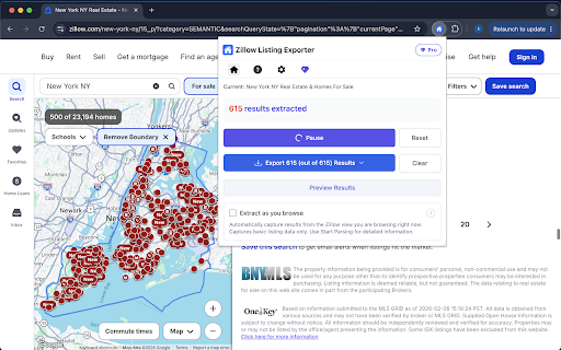 Zillow Listing Exporter :: Export Zillow listings and details to CSV/XLSX/JSON with one click.