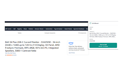 GoToBrand :: Instantly see brand details and official product pages while you shop online.