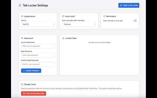 Tab Locker :: Password-lock any browser tab to hide its content from view