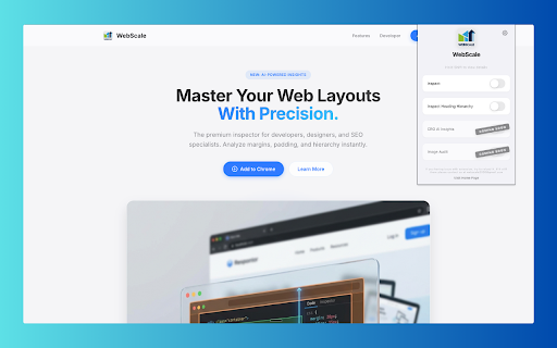 WebScale :: Analyze website layout, heading hierarchy, and images with precision. A premium tool for SEO, design, and CRO audits.