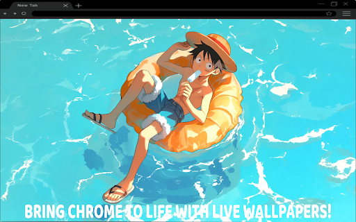 Luffy Enjoying A Summer Float One Piece Live Wallpaper :: 🏖️☀️ Relax with Luffy as he floats carefree under the summer sun in One Piece style! 🌊🍹