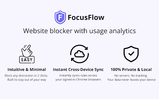 FocusFlow - website blocker with usage analytics :: Block or limit websites, analyze your usage, and stay productive.