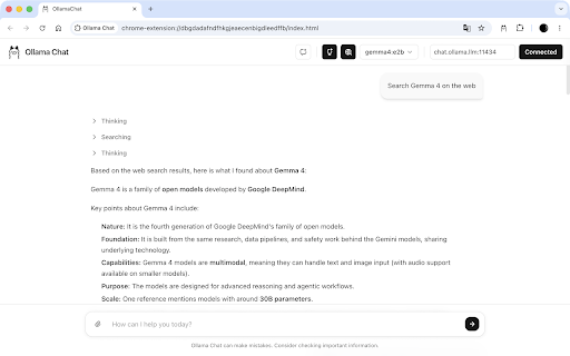 Ollama Chat :: Chat with local Ollama LLMs with web search capabilities