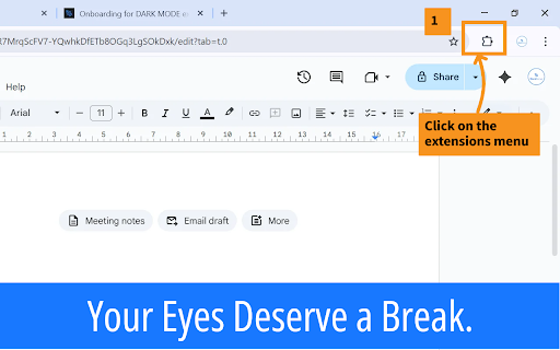 Dark Mode for Google Docs by WordFokus :: A simple, clean, and free dark mode for Google Docs. Reduces eye strain and improves focus. From the creators of WordFokus.