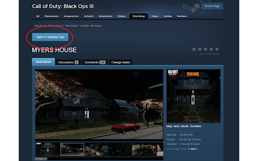 Auto Open Steam :: Open Steam Workshop items in the Steam desktop app with a single click