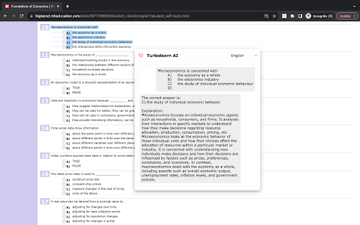 Turbolearn AI - Exam Quiz & Homework Solver :: Answers any exam, quiz, or homework question instantly.