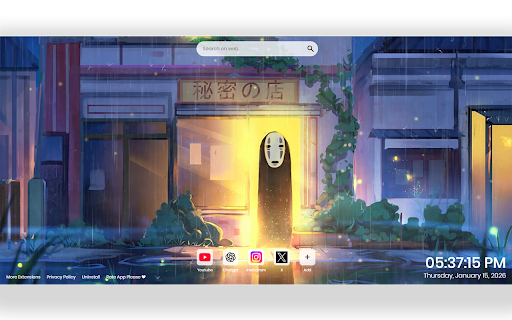 Kaonashi Live Wallpaper :: Live wallpaper with No Face Kaonashi theme. Animated Spirited Away Studio Ghibli.