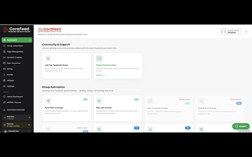 CoraFeed - Browser Connector :: Connect your social account securely with the CoraFeed platform