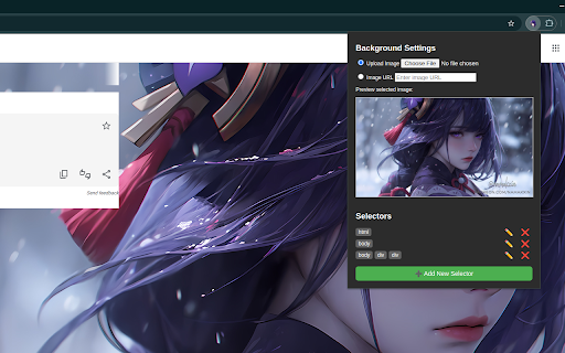 Your Waifus Every Where :: Set background images for selected elements easily!