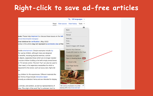 Save and read it later - Email to Me :: Send ad-free articles directly to your email inbox.