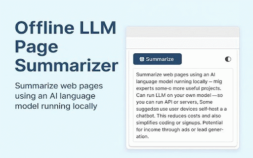 Offline LLM Page Summarizer :: Summarize the current page using a local LLM