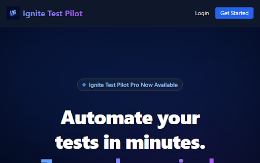 Ignite Test Pilot :: Records user interactions and generates Cypress test code.