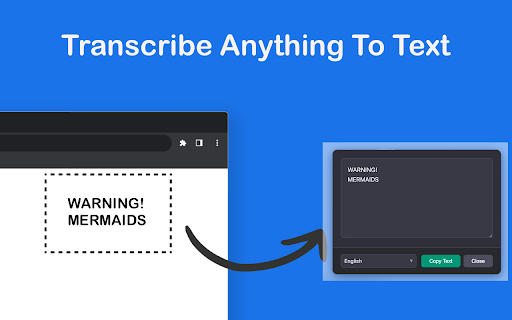 Copy Text From Image :: One click turns words in a picture into text you can copy—no internet required.