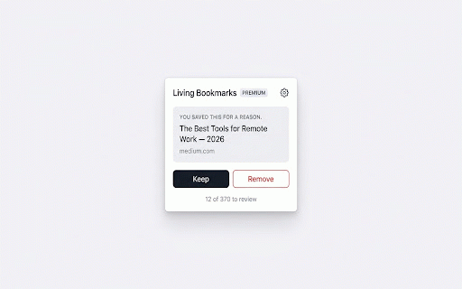 Living Bookmarks :: Your forgotten bookmarks, gently resurfaced. One at a time.