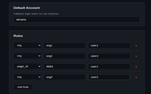 GitHub Account Switcher :: Automatically switches GitHub accounts based on configurable URL rules