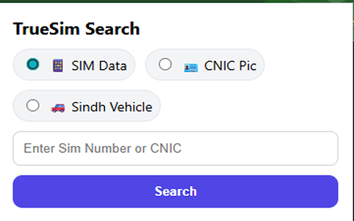 Live Tracker – Pakistan SIM, CNIC & Vehicle Lookup :: Search SIM Data, CNIC Pic, and Sindh Vehicle info from a popup.