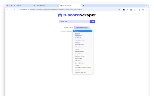 Discord Scraper :: A browser extension to scrape data from Discord.
