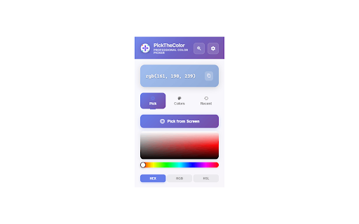 PickTheColor - Chrome Color Picker :: Lightning-fast, stunning color picker that saves to clipboard instantly