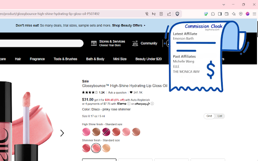 Commission Cloak :: Detect affiliate signals, log sources, and verify your last-click attribution before purchases.