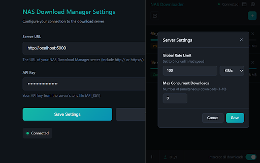 NAS Download Manager :: Send downloads to your self-hosted download manager