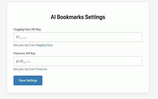 AI Bookmarks :: Save and search web content using AI