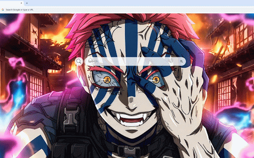 Akaza Intense Live Wallpaper :: Akaza unleashes raw power amid fire and lightning in this intense Demon Slayer wallpaper.