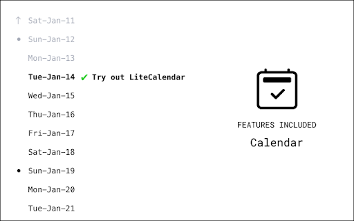 LiteCalendar :: A minimalist calendar and notepad.