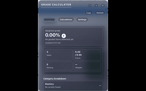 PowerSchool Grade Calculator :: Calculates grades and shows detailed math on PowerSchool grade pages