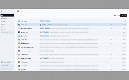Narrow - Inbox for linkedin Outreach :: Make linkedIn DMing easier and faster with an inbox tailored for just that. Organize your conversations using groups and a simple…