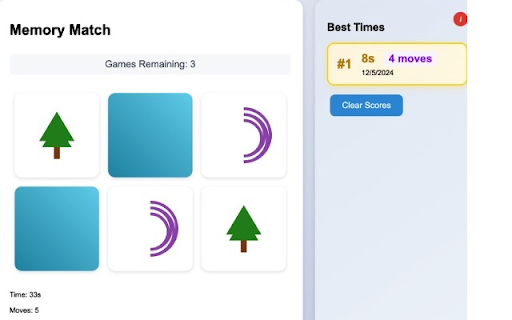Memory Match Game - Brain Training :: A memory matching game with themed icons to enhance cognitive skills