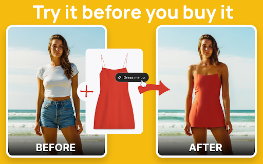 Dress Me Up: AI Virtual Try-On Assistant :: Virtual try on clothes instantly with AI technology - See how outfits look on you before buying. Works on 100,000+ sites