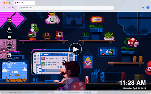 Game Pixel Art Mario Lofi Super Mario Live Wallpaper :: Transform your new tab with vibrant HD live wallpapers featuring pixel art Mario and soothing lofi beats for a nostalgic vibe.