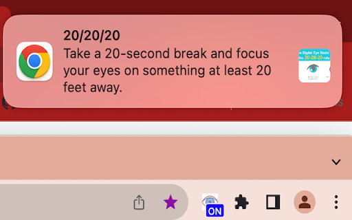 20/20/20 :: Every 20 minutes, take a 20-second break and focus your eyes on something at least 20 feet away.