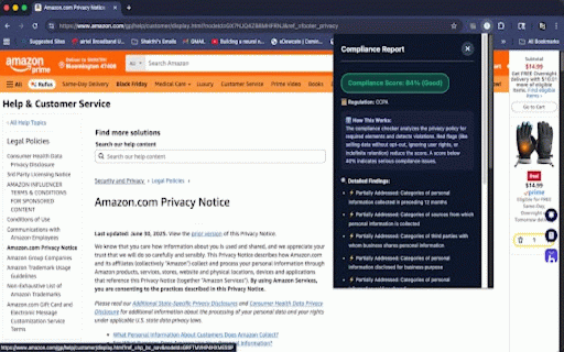 WatchDogs - Privacy Guardian :: Detect dark patterns, check policy compliance, and summarize privacy policies