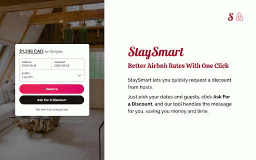 StaySmart: AI Airbnb Discount & Deal Tool :: Request Airbnb discounts & deals to book your dream stay for less, faster.