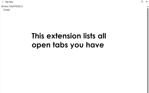 Tab Tree :: Live hierarchical tree of all open Browser tabs.