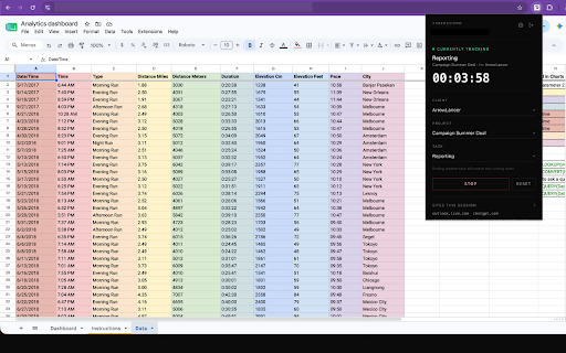 TimeRecord - Time Tracker & Timesheet :: Automatic time tracking for freelancers. Times your work and logs which websites you used, by Client / Project / Task.