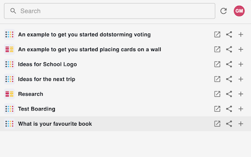 dotstorming :: Authenticate with dotstorming and interact with your boards in a side panel.