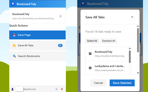 BookmarkTidy Extension :: Save and organize bookmarks with one click. Sync with BookmarkTidy web app, detect duplicates, and save all tabs instantly.