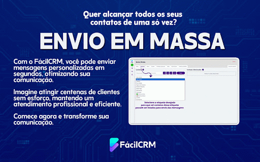 FácilCRM - Facilidade, Automação e Gestão de Vendas no WhatsApp :: CRM para WhatsApp Web
Atenda com mais agilidade e inteligência no WhatsApp
Transforme o WhatsApp Web em uma central completa de…