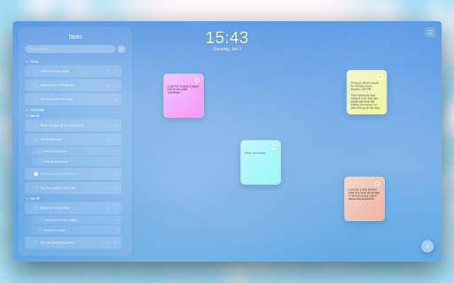 Heaven Dash :: Minimalist productivity dashboard for your browser's new tab