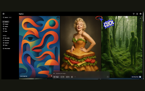 Download for Sora - AI Media Saver :: Download Sora AI videos and images with format selection buttons on each media element.