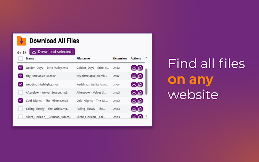 Download All Files :: Find and download all files from a website