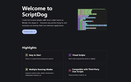 Script Box(Script Dog) :: Visual user script entry, quickly generate user scripts with AI, and easily expand your browser